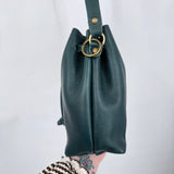 women Portland Leather Goods Small Bucket Bag Lagoon Green Blue Purse