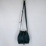 women Portland Leather Goods Small Bucket Bag Lagoon Green Blue Purse