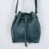 women Portland Leather Goods Small Bucket Bag Lagoon Green Blue Purse