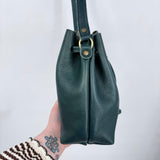 women Portland Leather Goods Small Bucket Bag Lagoon Green Blue Purse