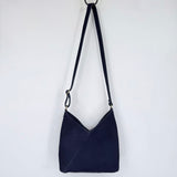 women Portland Leather Goods NWOT Small Suede Naomi Shoulder Bag Alaska Blue Purse