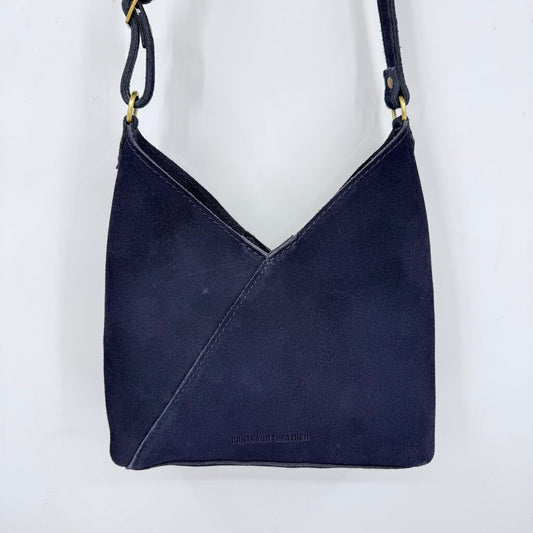 women Portland Leather Goods NWOT Small Suede Naomi Shoulder Bag Alaska Blue Purse