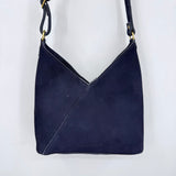 women Portland Leather Goods NWOT Small Suede Naomi Shoulder Bag Alaska Blue Purse