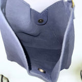 women Portland Leather Goods NWOT Small Suede Naomi Shoulder Bag Alaska Blue Purse