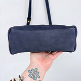 women Portland Leather Goods NWOT Small Suede Naomi Shoulder Bag Alaska Blue Purse