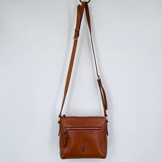women Dooney & Bourke Florentine Allison Crossbody Natural Purse 8" H x 3" D x 8.5" L