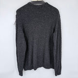 men Old Navy Cotton Blend Cable Knit Charcoal Gray Sweater XL