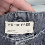women We the Free Mid Rise Barrel Archive Grey Jeans 31/12