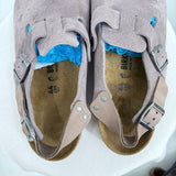 men Birkenstock Tokio Suede Clogs Faded Purple Shoes 44/11