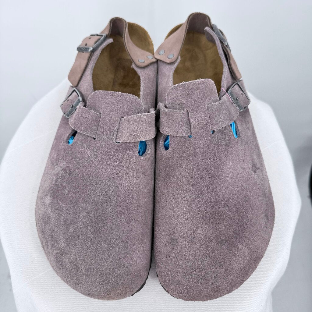 men Birkenstock Tokio Suede Clogs Faded Purple Shoes 44/11
