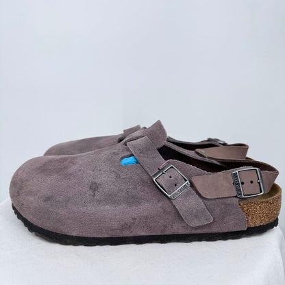 men Birkenstock Tokio Suede Clogs Faded Purple Shoes 44/11