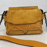 women Rag & Bone Micro Pilot Suede & Leather Satchel Goldenrod Purse