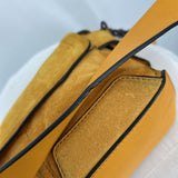 women Rag & Bone Micro Pilot Suede & Leather Satchel Goldenrod Purse