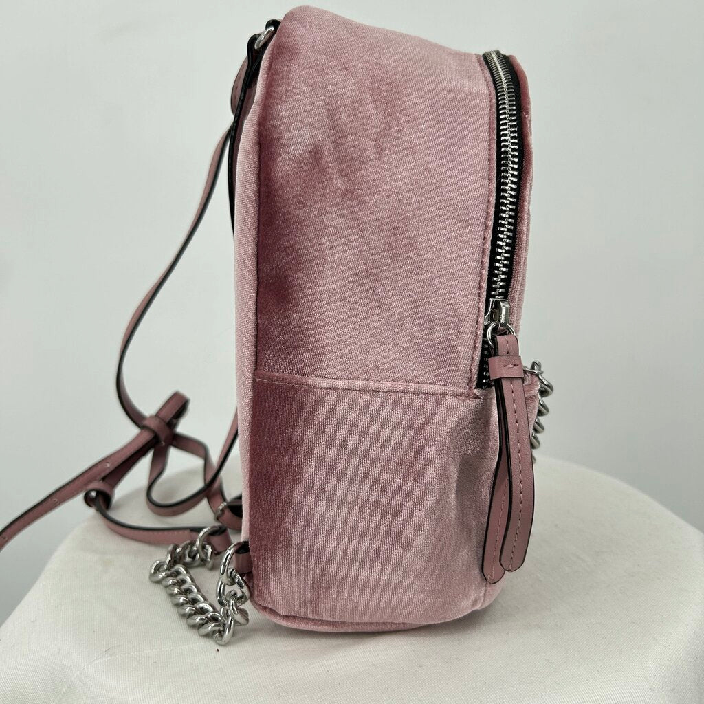 women Victoria's Secret Jeweled Velvet Mini Backpack Dusty Rose Purse