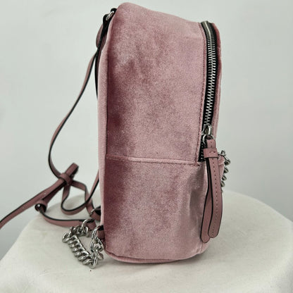 women Victoria's Secret Jeweled Velvet Mini Backpack Dusty Rose Purse