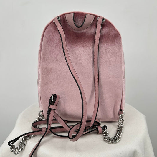 women Victoria's Secret Jeweled Velvet Mini Backpack Dusty Rose Purse
