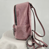 women Victoria's Secret Jeweled Velvet Mini Backpack Dusty Rose Purse