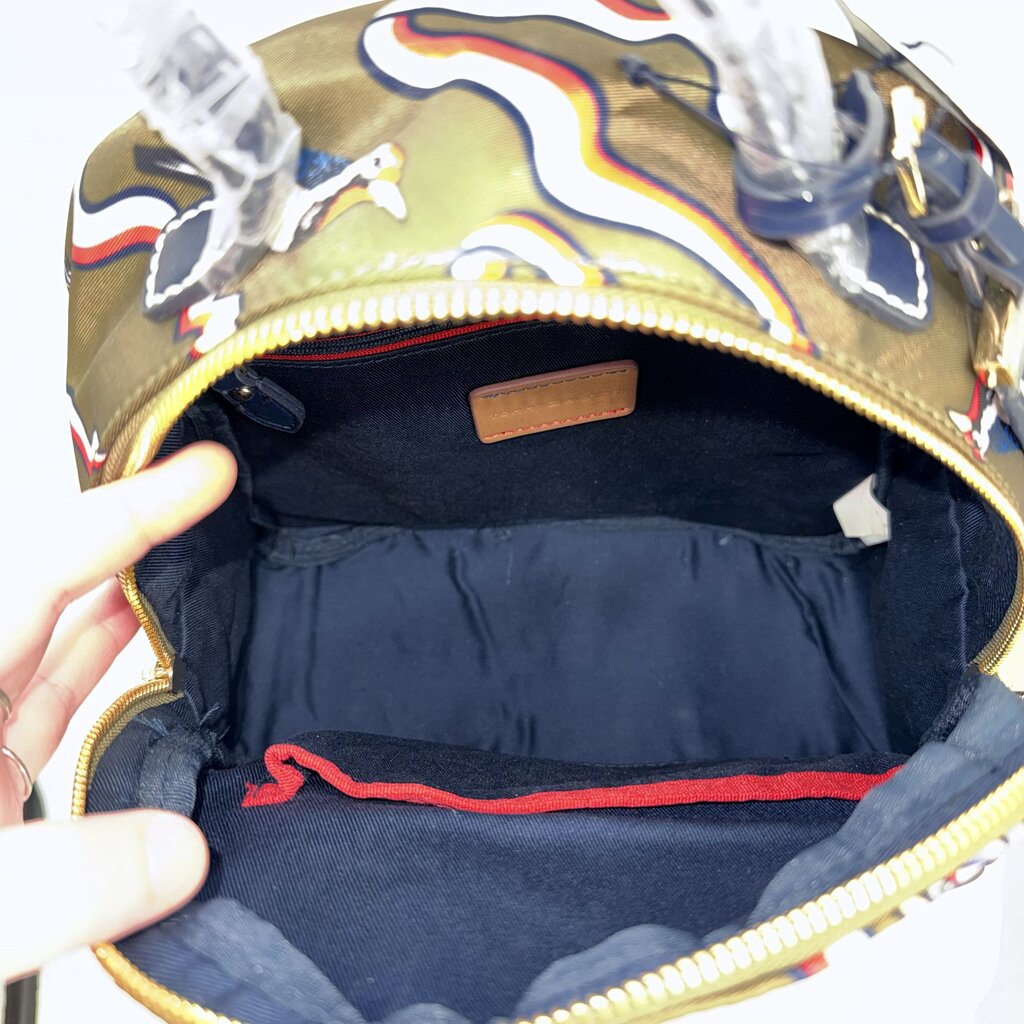 women Tommy Hilfiger Julia TH Bird Dome Backpack Olive Purse