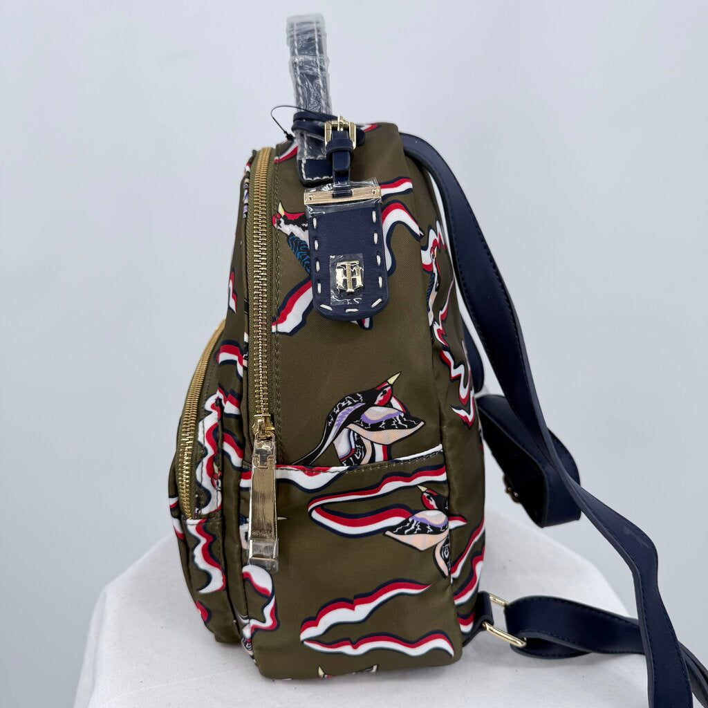 women Tommy Hilfiger Julia TH Bird Dome Backpack Olive Purse