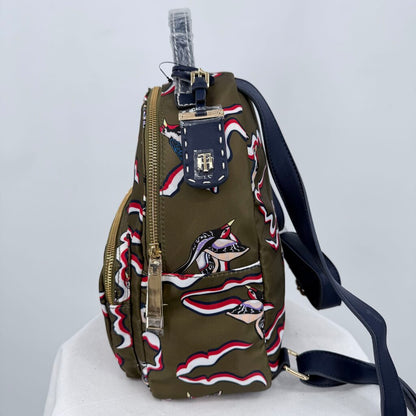 women Tommy Hilfiger Julia TH Bird Dome Backpack Olive Purse