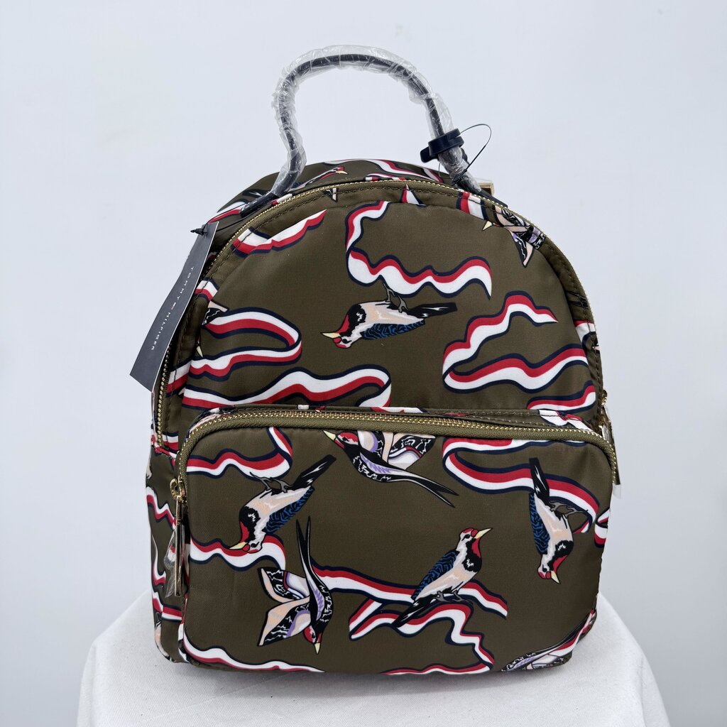 women Tommy Hilfiger Julia TH Bird Dome Backpack Olive Purse