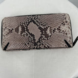 women Rag & Bone Crosby Continental Fawn Python Wallet Black & Gray Purse