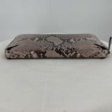 women Rag & Bone Crosby Continental Fawn Python Wallet Black & Gray Purse