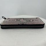 women Rag & Bone Crosby Continental Fawn Python Wallet Black & Gray Purse