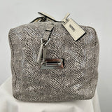 women Calvin Klein Python Duffle Cream & Gray Purse
