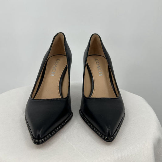 women Coach Samantha Pointed Toe Pumps Black Shoes 5