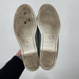 women Minnetonka Thunderbird Moccasins Sage Gray Shoes 9