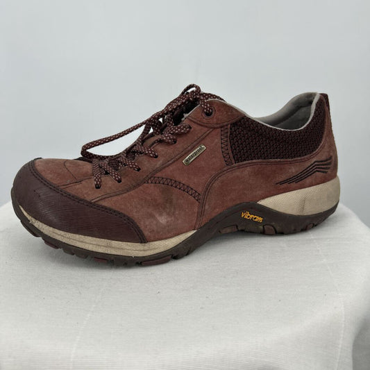 women Dansko Paisley Waterproof Trail Hiking Sneaker Rust Brown Shoes 37/6.5