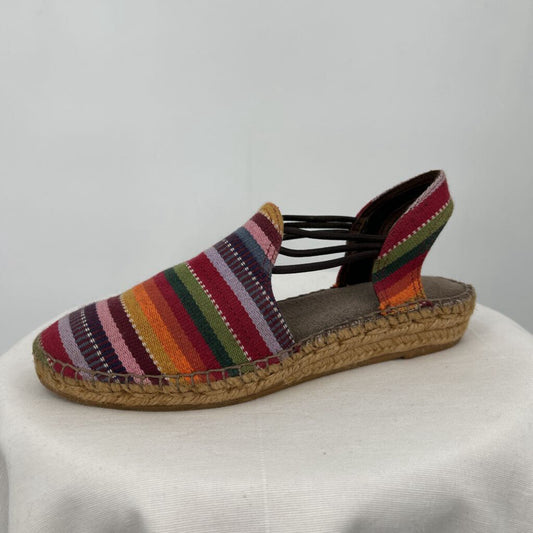 women Toni Pons Norma Striped Espedrille Multi Shoes 39/8.5