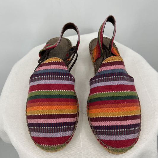 women Toni Pons Norma Striped Espedrille Multi Shoes 39/8.5