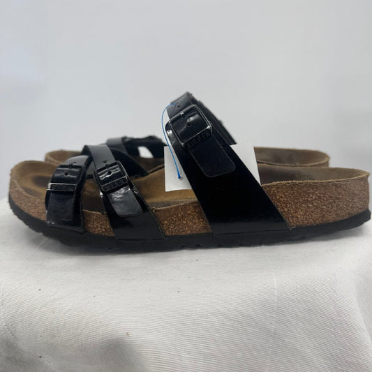 women Birkenstock Franca Patent Sandal Black Shoes 38/7