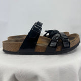 women Birkenstock Franca Patent Sandal Black Shoes 38/7