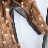 women McRae's Spotted Fur Coat Brown Coat 6
