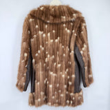 women McRae's Spotted Fur Coat Brown Coat 6