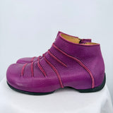 unisex John Fluevog NWOT Peacemaker Alaa Leather Boots with Outseams Orchid Purple Shoes M8/W10