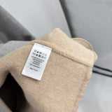 women Tahari Minimalist Wool Blend Shawl Collar Dove Gray and Oatmeal Coat L