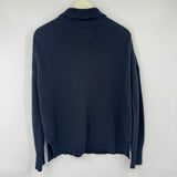 women Nordstrom Cashmere Oversized Turtleneck Black Ink Sweater M