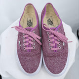 unisex Vans Glitter Lace Up Sneakers Fuschia Shoes M9.5/W11