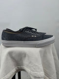unisex Vans Glitter Lace Up Sneakers Bluish Silver Shoes M9.5/W11