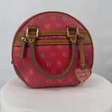 women Dooney & Bourke Y2K Canteen Mini Top Handle Bag Pink Multi Purse 8"x8"x4"