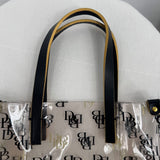 women Dooney & Bourke Vintage Y2K Clear Monogram Lunch Tote Purse 8.5x8.5x4