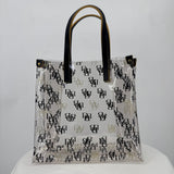 women Dooney & Bourke Vintage Y2K Clear Monogram Lunch Tote Purse 8.5x8.5x4