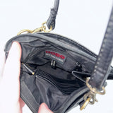 women Hobo Vintage Crossbody Bucket Black Purse