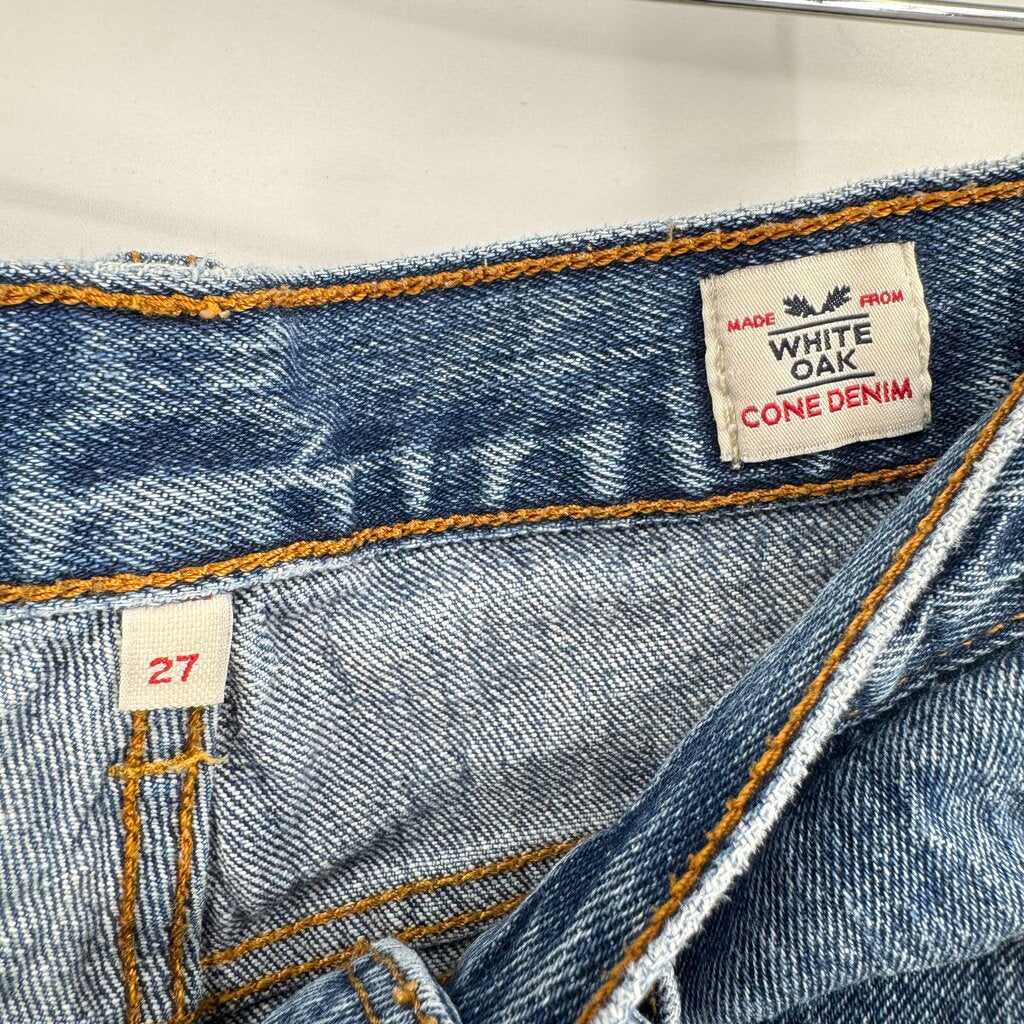 women Levi's Premium Wedgie Fit White Oak Denim Blue Jeans 27/4