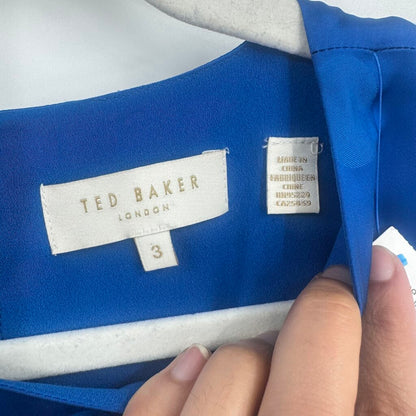women Ted Baker Innabell Belted A-Line Midi Bright Cobalt Dress 3/S