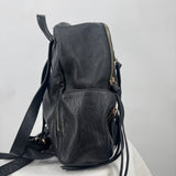 women Kooba Pebbled Leather Backpack Black Purse 13" x 12" x5"